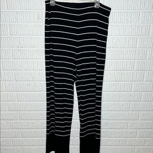 Zenergy By Chicos Black and White Striped Women's Pants
